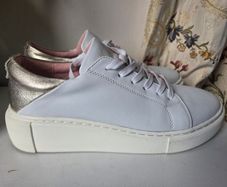 Kate Appleby White Leather Platform Trainers Size 41