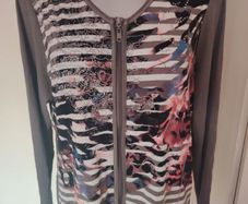 Bonita zipped long sleeve blouse size XL UK18/20 EU46/48 Postage included