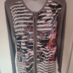 Bonita zipped long sleeve blouse size XL UK18/20 EU46/48 Postage included