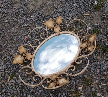 Vintage Convex Mirror Metal