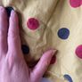 Mustard polka dot skirt with pockets  age 4-6 Image 2