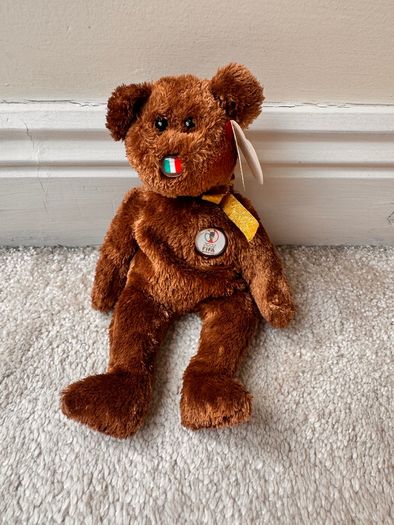 TY Beanie Buddies Champion FIFA World Cup 2002 Italy approx. 22 cm. Used Please see photos