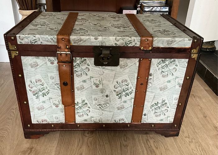 Large Decorative Wooden Trunk
