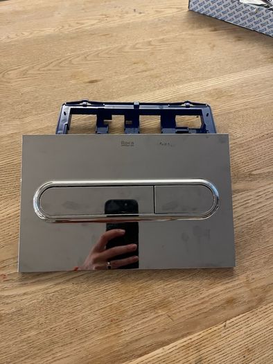 Roca chrome flush plate
