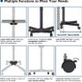 Mobile TV Stand on Wheels for 23-55 inch Plasma/LCD/LED TVs, Portable TV Stand with Laptop Shelf, Height Adjustable Wheeled Rolling TV Cart Trolly up to 25kg, Max. VESA 400x400mm (FREE POSTAGE) Image 5