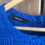 Vanilia knee length blue textured dress with long sleeves, size 38 (10-12) Image 3