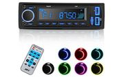 C301 Bluetooth 5.0 Car Radio, Avylet 7 LED Colors Car Stereo Handsfree Calling Stereo &amp; Clock, FM Radio USB/AUX in/MP3/SD MP3 Player Wireless Remote Control