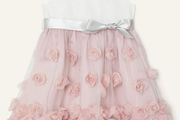 Beautiful pink and white occasion christening wedding party dress by monsoon 12-18 months