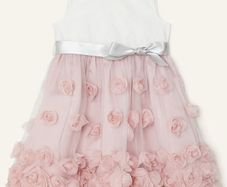 Beautiful pink and white occasion christening wedding party dress by monsoon 12-18 months
