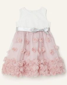 Beautiful pink and white occasion christening wedding party dress by monsoon 12-18 months