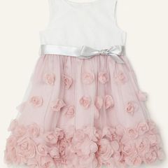 Beautiful pink and white occasion christening wedding party dress by monsoon 12-18 months