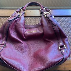 Michael Kors leather burgundy wine bag