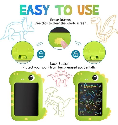 LCD Writing Tablet Kids Toys - 8.5inch Doodle Scribbler Board Electronic Drawing Tablets Learning Educational Dinosaur Toys Birthday Gifts for 3 4 5 6 7 8 Years Old Boys Girls Kids Toddlers