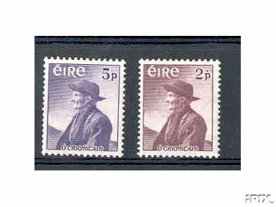1957 Ireland Centenary of the Birth of Thomas O Criomhtain (Author) Commemorative Stamps Mint Never Hinged (MNH)