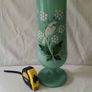 Art Deco Green Opaline Glass Vase..12.5 Inches Image 2