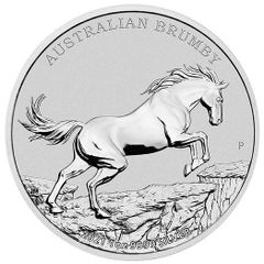 2021 Australia 1 Dollar 1 oz Silver Bullion Coin - Australian Brumby Horse (In Capsule)
