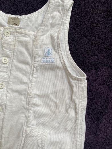 French designer Taille 0 74cm christening all in one dungarees