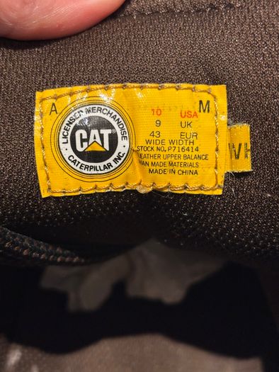 Caterpillar brown leather boots - good condition