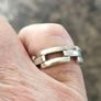 Vintage chunky 925 Silver Linked Ring Image 3