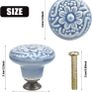 MULTIPLE COLOURS AVAILABLE 10 x Vintage Ceramic Door Drawer Handles, 34 mm Round Drawer Knobs, Furniture Knobs, Door Knobs, Furniture Handles for Cupboards, Cupboards, Kitchen, Children's Room Image 5