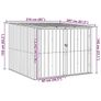 Bike Shed 3 pcs Brown 215 x 206 x 157 cm Metal Image 6