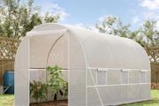 4 x 2 x 2m Walk-in Greenhouse Plant Growth Tent Warm House Gardening Tunnel Outdoor PE cloth Metal Frame