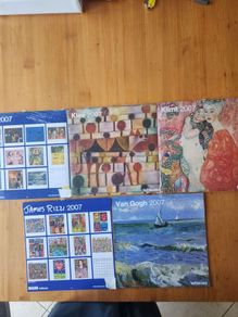 teNeues 2007 Calanders x 5. James Rizzi 2007 & Van Gogh  2007 are open but in good condition.  Micro, Klee,& Klimt are sealed   SEE PHOTOS for same.