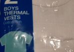 2 new thermal vests aged 7/8 yrs
