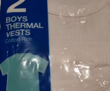 2 new thermal vests aged 7/8 yrs