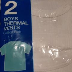 2 new thermal vests aged 7/8 yrs