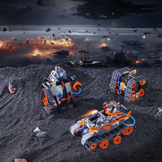 STEM Building Toys for Kids 5 in 1 App & Remote Control Car/Robot 554 PCS