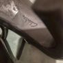 Black Leather Clarks Heels Image 5