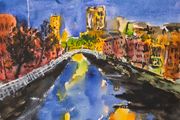 Dublin's fair city watercolour
