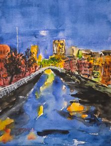 Dublin's fair city watercolour