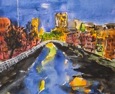 Dublin's fair city watercolour