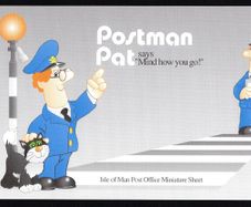 1994 Isle of Man Postman Pat Says "Mind how you go!" Miniature Sheet Commemorative Stamp Presentation Pack