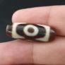 Antique 2 Eyes Himalayan Tibetan Agate Dzi Bead Amulet 29.6mm Image 5