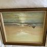 Beautiful Framed Seaside Painting Calm Coastal Scene Image 3