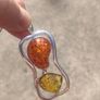 925 Silver Baltic Amber pendant set Image 4