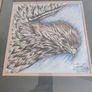 Lovely Fraamrd Signed Pictuer Of Egale  Pencel Coloered By Alan Whitty. Image 9