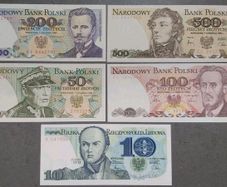UNCIRCULATED Crisp  Polish banknotes x 5