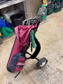Set of Golf Clubs with Bag and Trolly