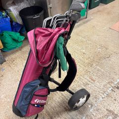 Set of Golf Clubs with Bag and Trolly