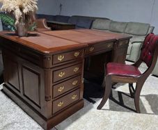 large desk partners+chesterfield chair