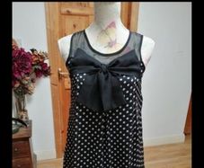Ladies AX PARIS Black dotty dress fully lined. Like new.