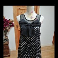 Ladies AX PARIS Black dotty dress fully lined. Like new.