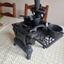 Mini Crescent CAST IRON Stove/Oven with stove items Image 4