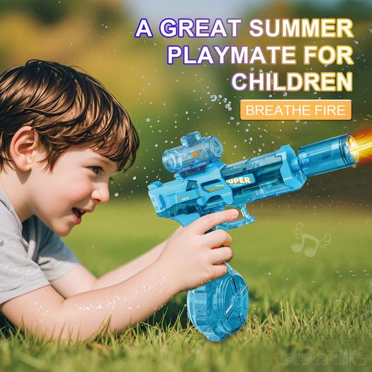 New USB Recharable Electric Water Gun Pistol With light Sprays Flame Effect Continuously High-pressure High-speed Powerful Outdoor Water Gun Toys