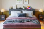 5ft King Bed Frame with USB Charging Station and LED Lights,Floating Bed Frame King Size with Storage Headboard,Upholstered King Bed Frames No Box Spring Needed,Noise-Free Metal bed
