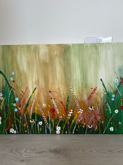 Wildflowers abstract painting